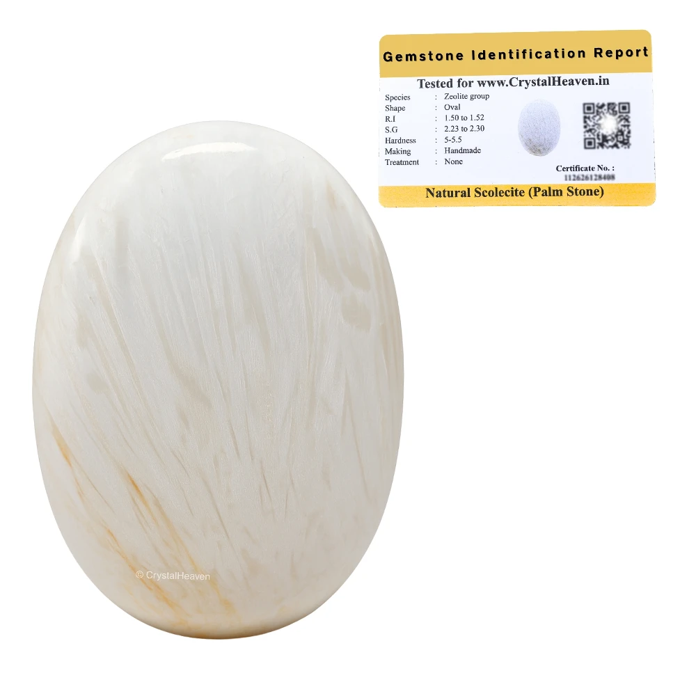 Scolecite Palm Stone (Large)