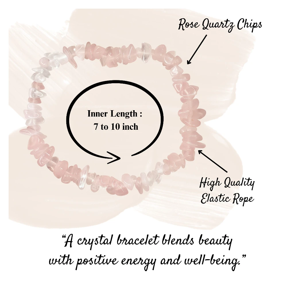 Rose Quartz Chips Bracelet
