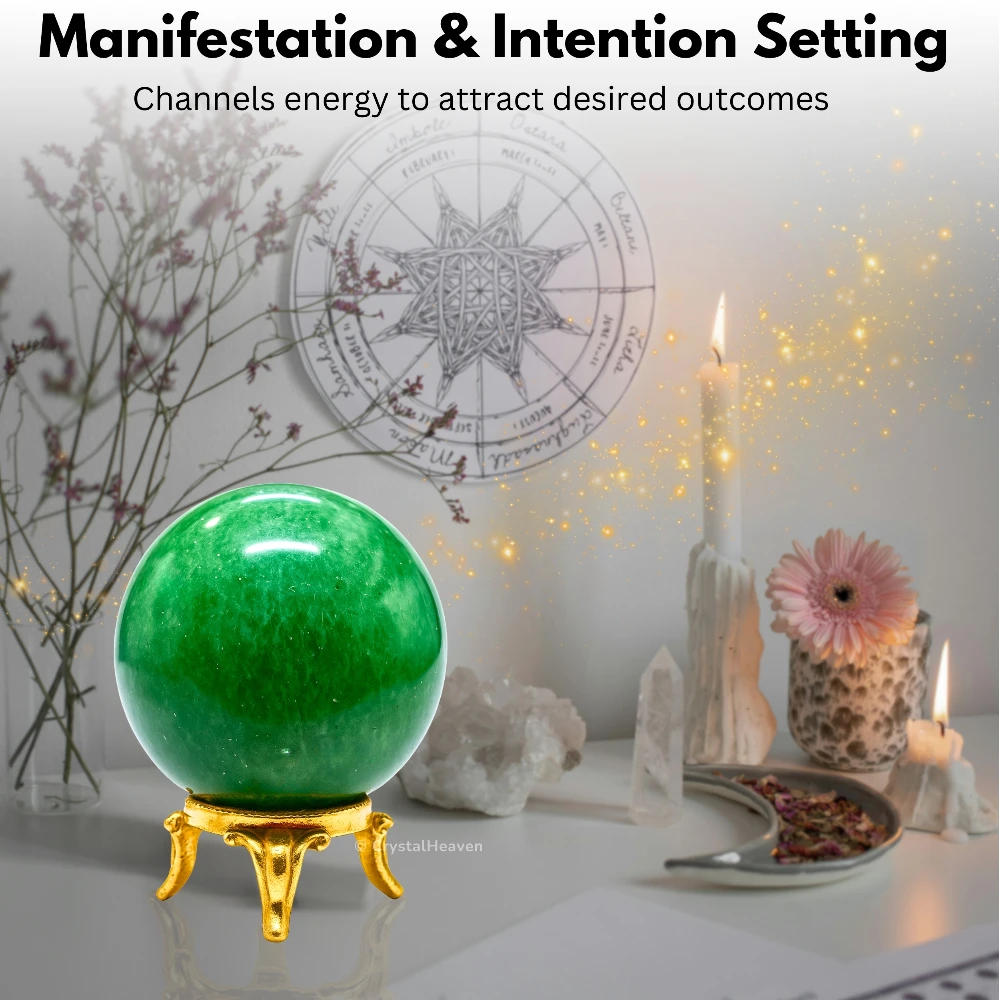 Green Strawberry Quartz Sphere (1.5 Inch)