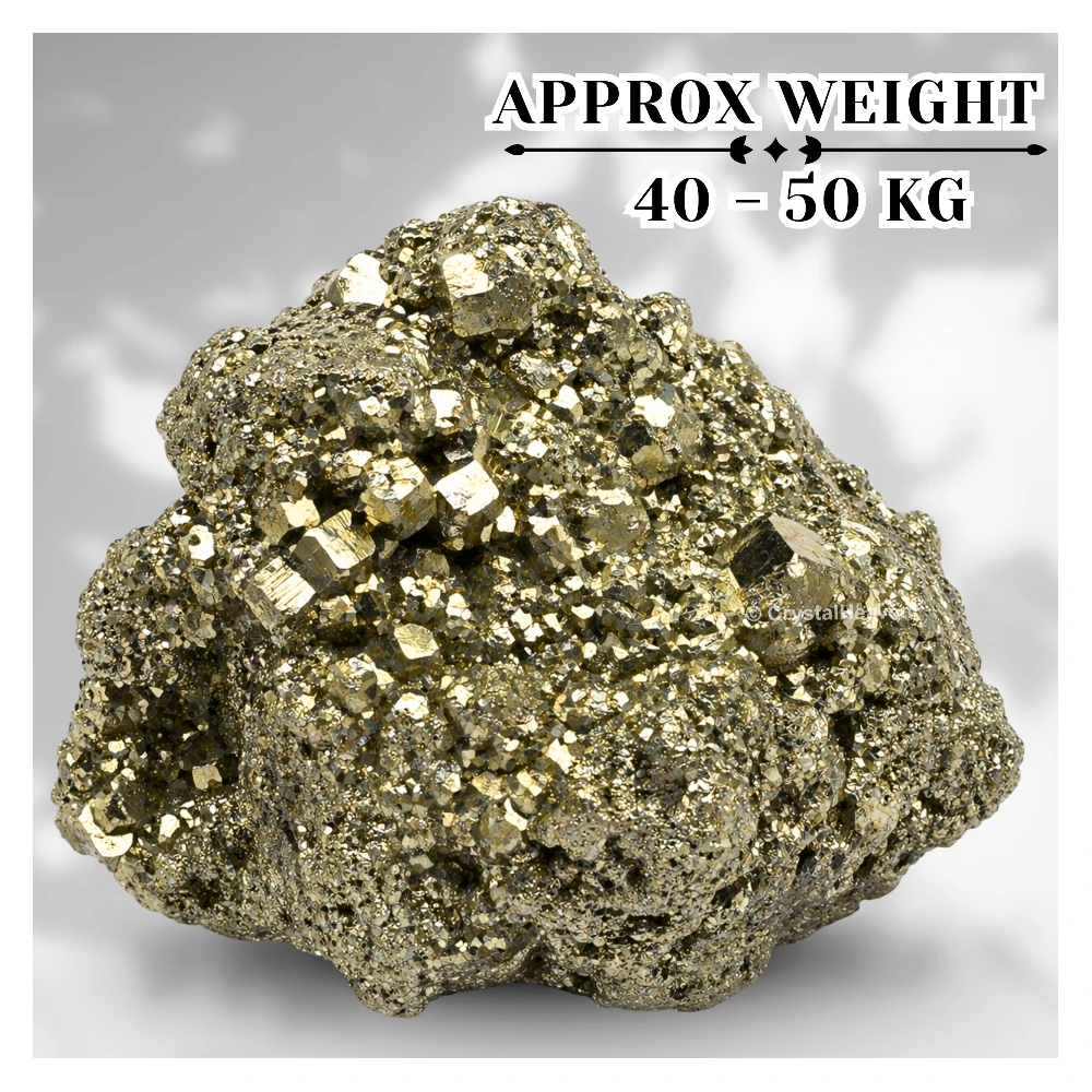 Large Pyrite Cluster – Natural Raw Crystal for Wealth & Feng Shui Decor (40 - 50 kg)