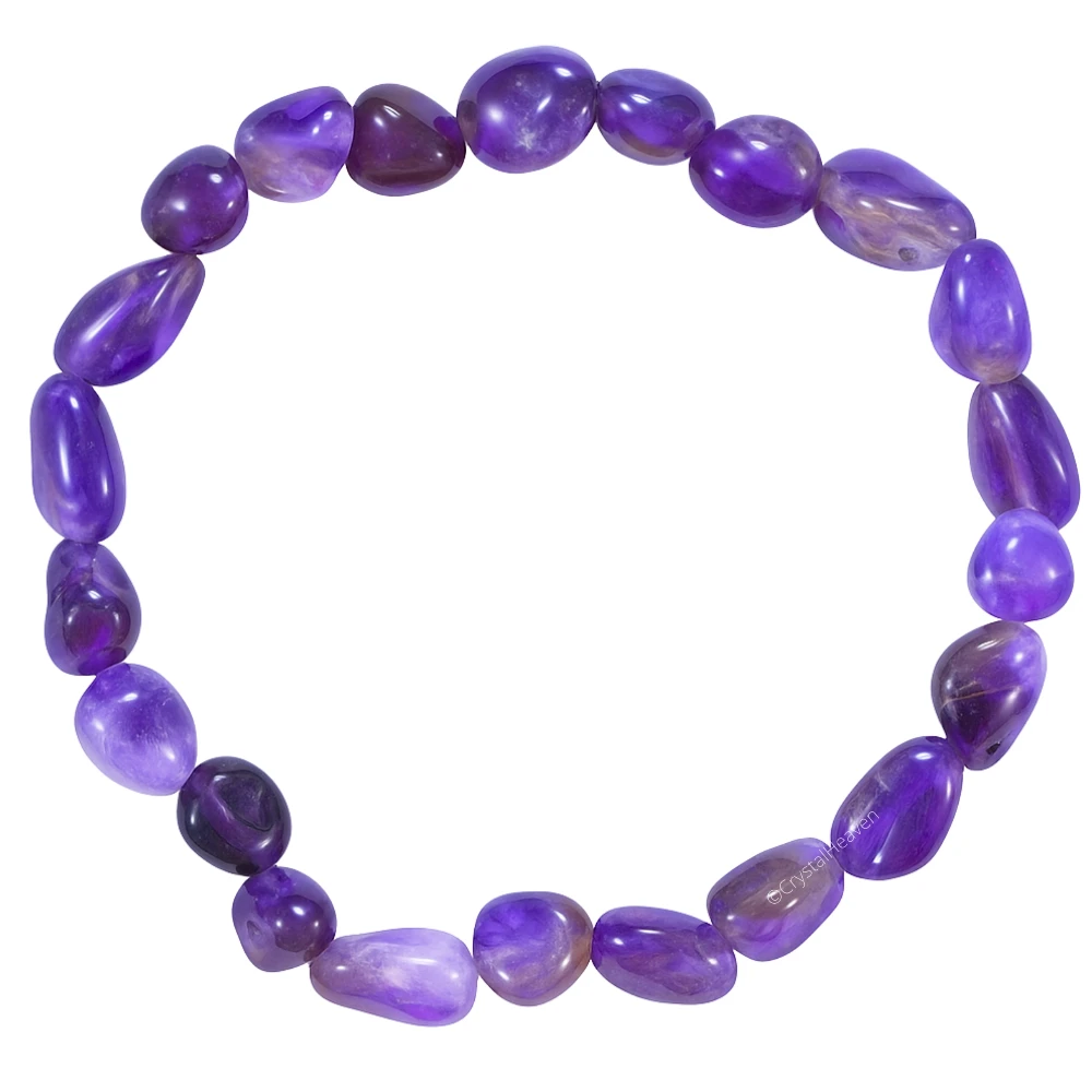 Amethyst Tumbled Bracelet (Elastic)