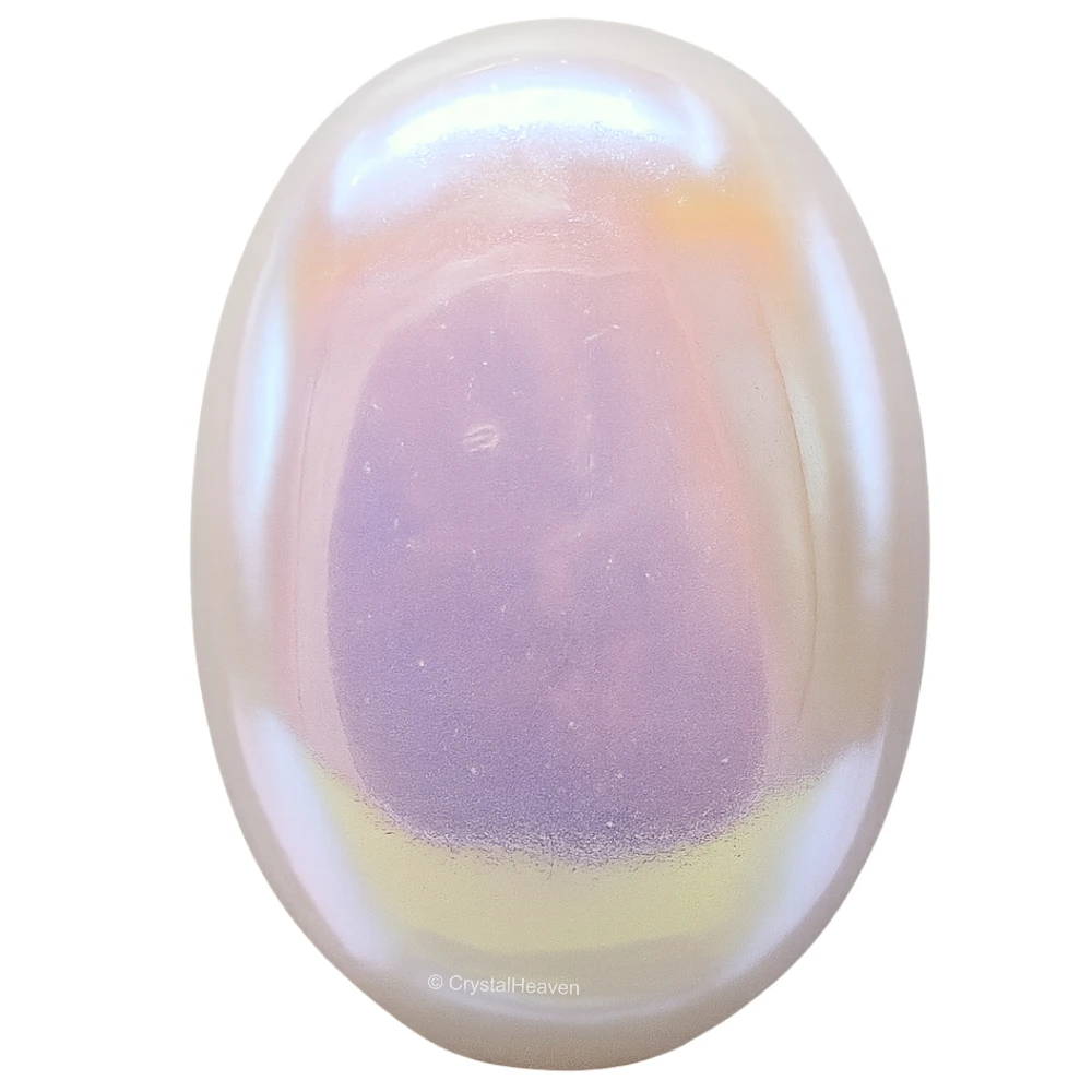 Angel Aura Quartz Palm Stone