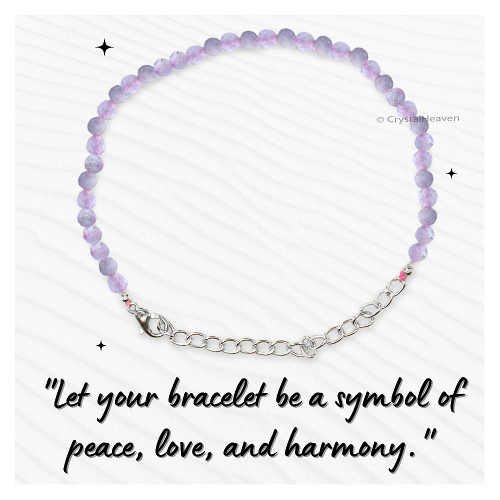 Morgonite Bracelets - 2mm Faceted Beads (Silver)