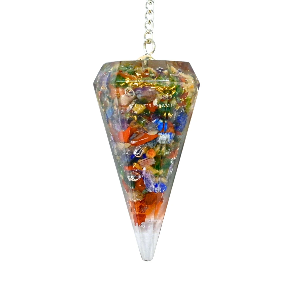 Multi Chakra Crystal Orgone Pendulum