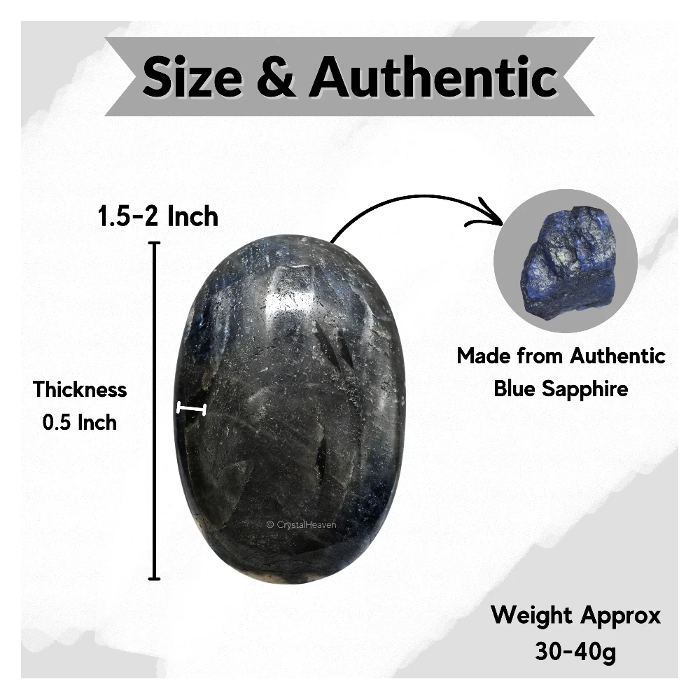 Blue Sapphire Palm Stone