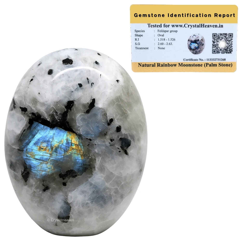 Rainbow Moonstone Palm Stone (Large)