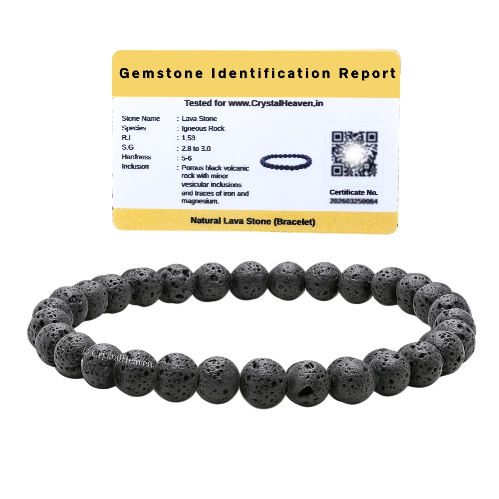 Lava Stone Healing Crystal Bracelets - 6mm Beads