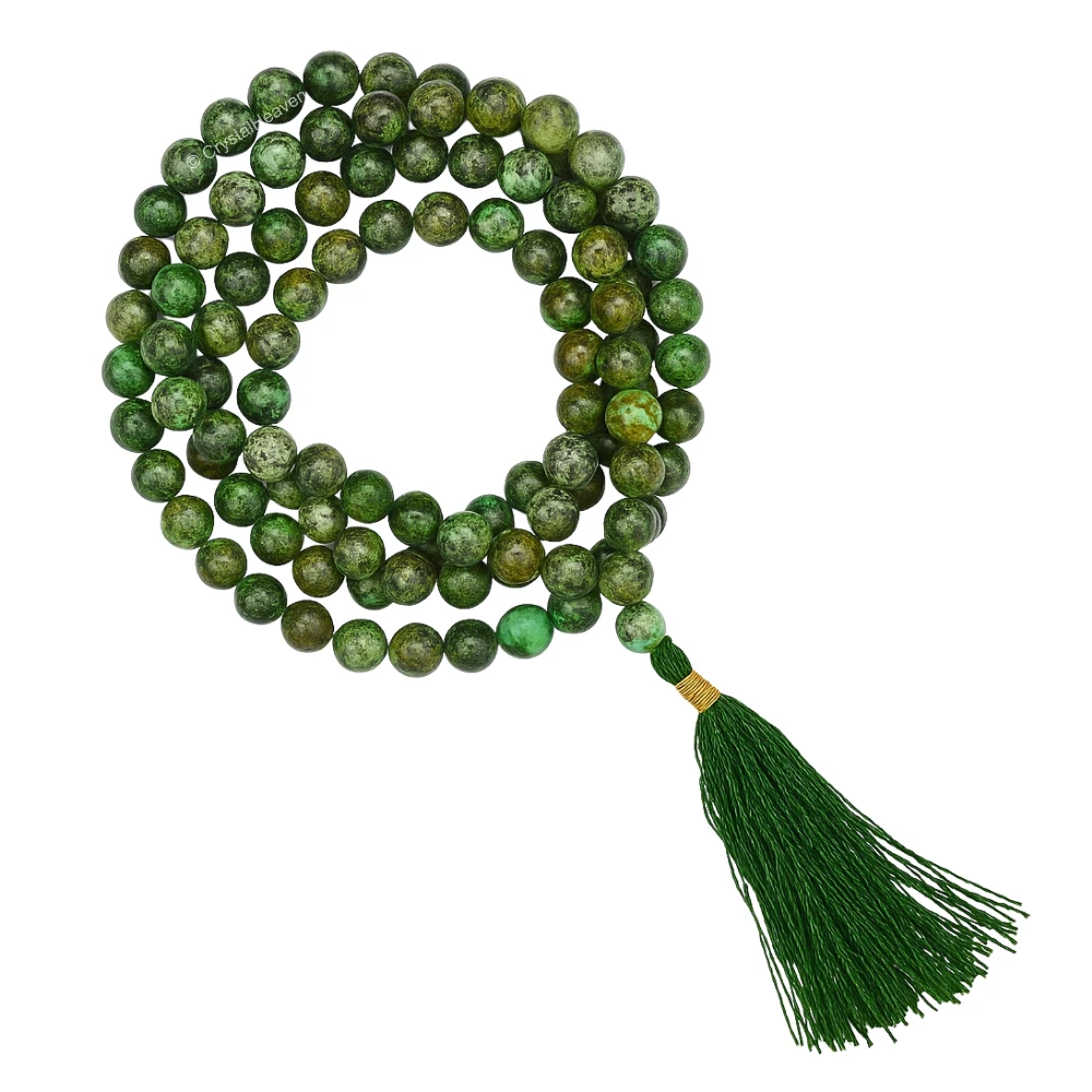 African Turquoise Japa Mala (Without Knot)