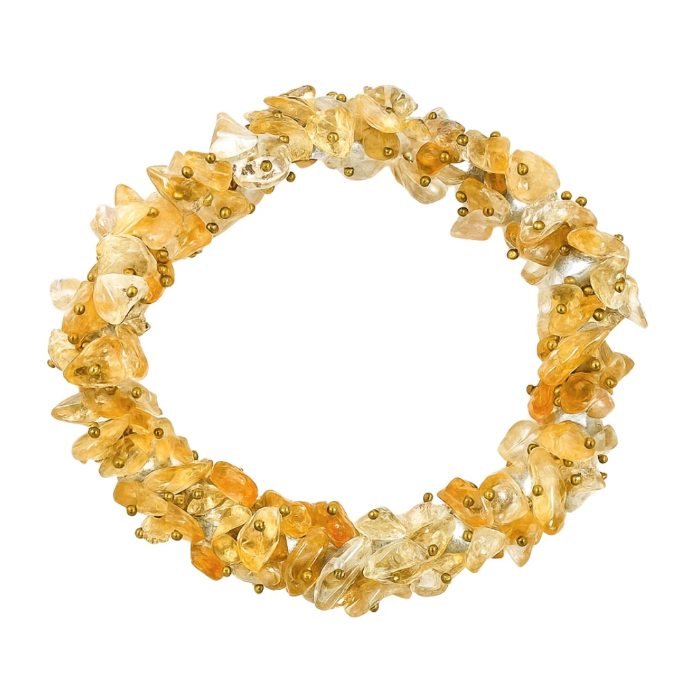 Citrine Chips Bead Bracelet