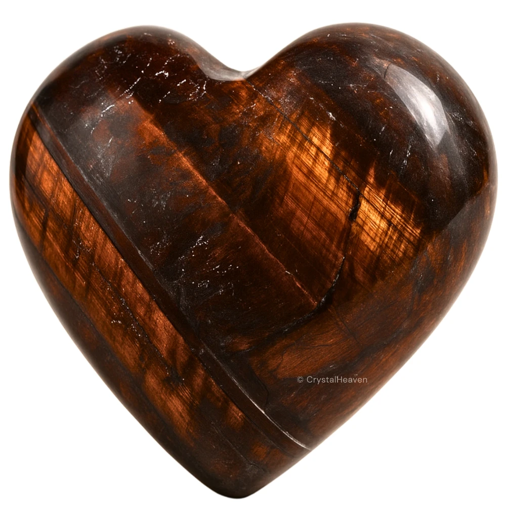 Red Tiger Eye Heart