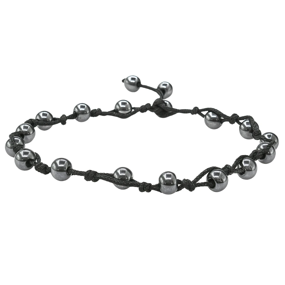 Hematite Anklet (Hand Knotted)