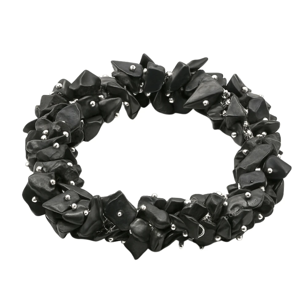 Shungite Chips Bead Bracelet