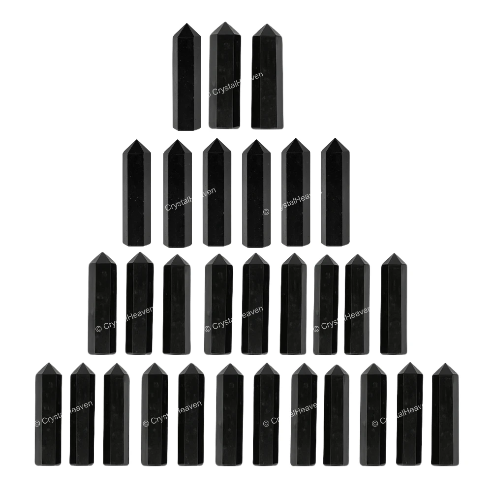 Black Tourmaline Pencil Points (Set of 3)