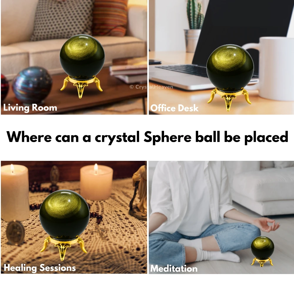Golden Sheen Obsidian Sphere (2 Inch)