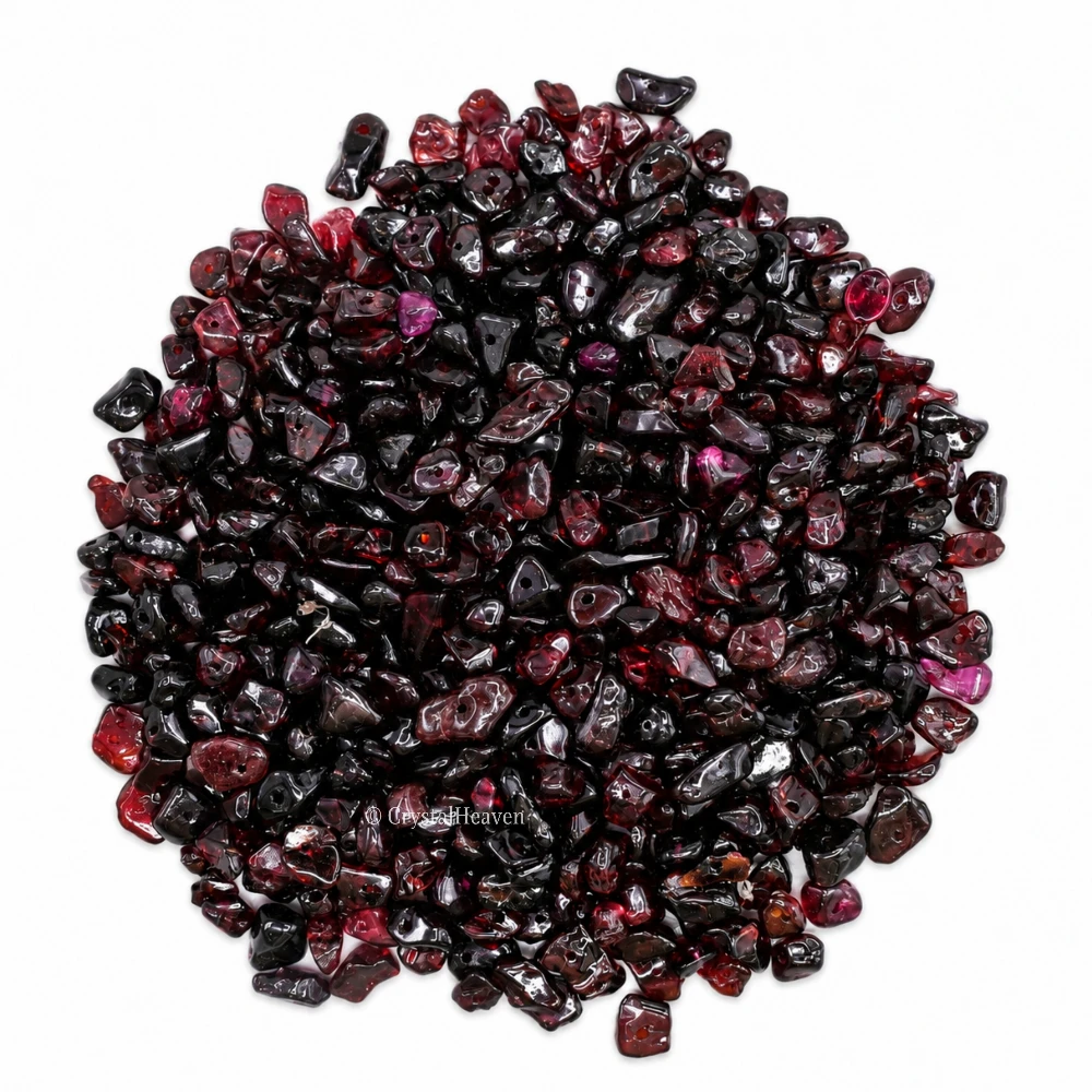 Garnet Chips - Pre Drilled