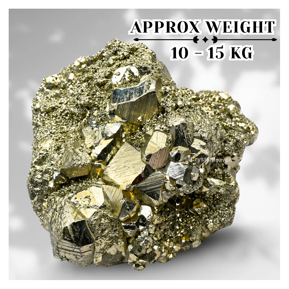 Large Pyrite Cluster – Natural Raw Crystal for Wealth & Feng Shui Decor (10 - 15 kg)