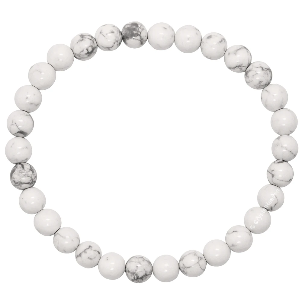 Howlite Healing Crystal Bracelets - 6mm Beads