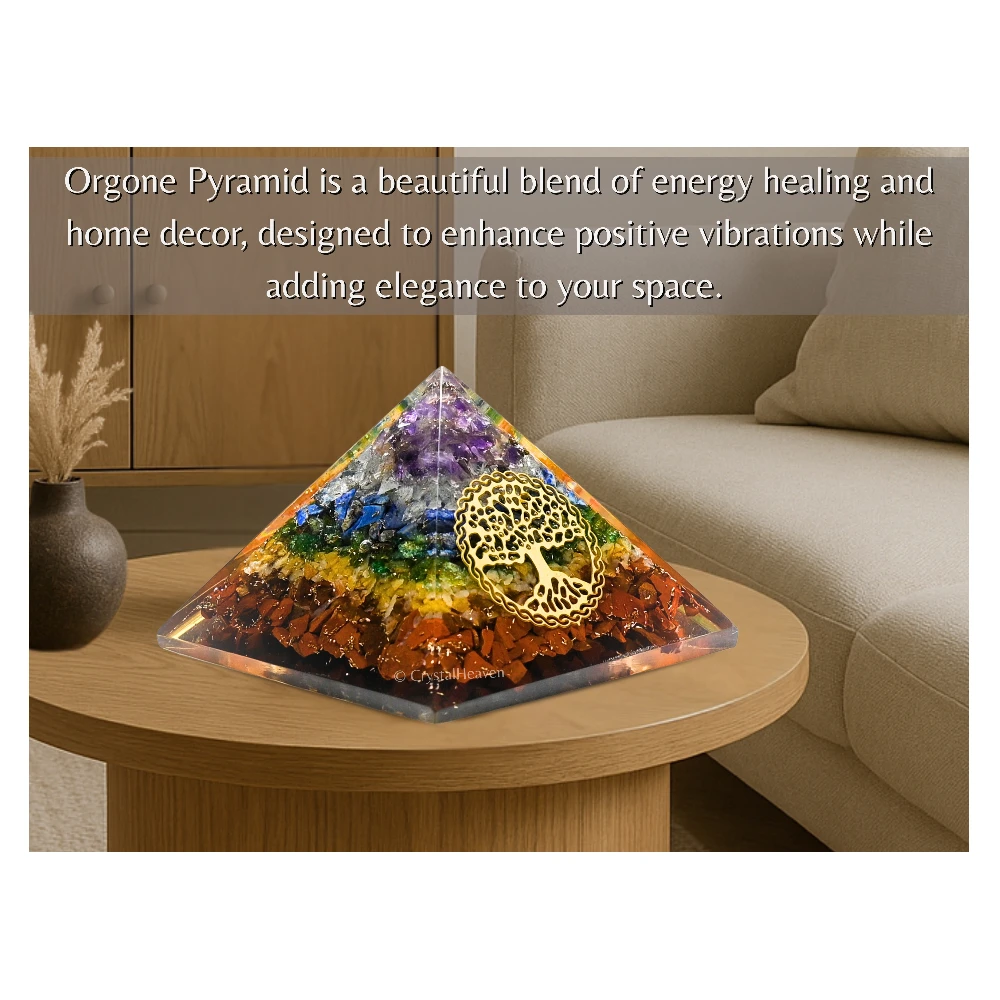 7 Chakra Orgone Pyramid (Vintage tree Of Life)