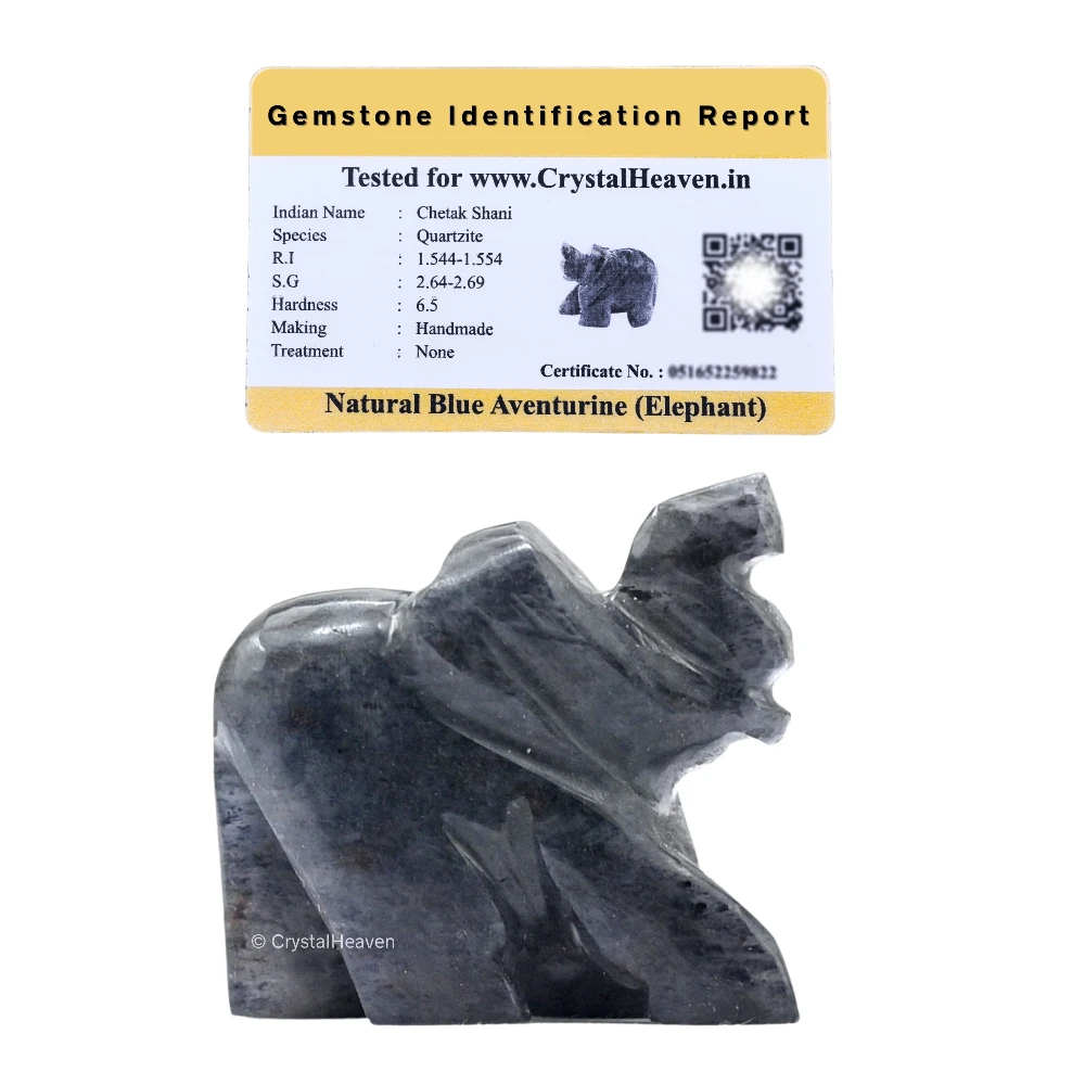 Blue Aventurine Crystal Elephant