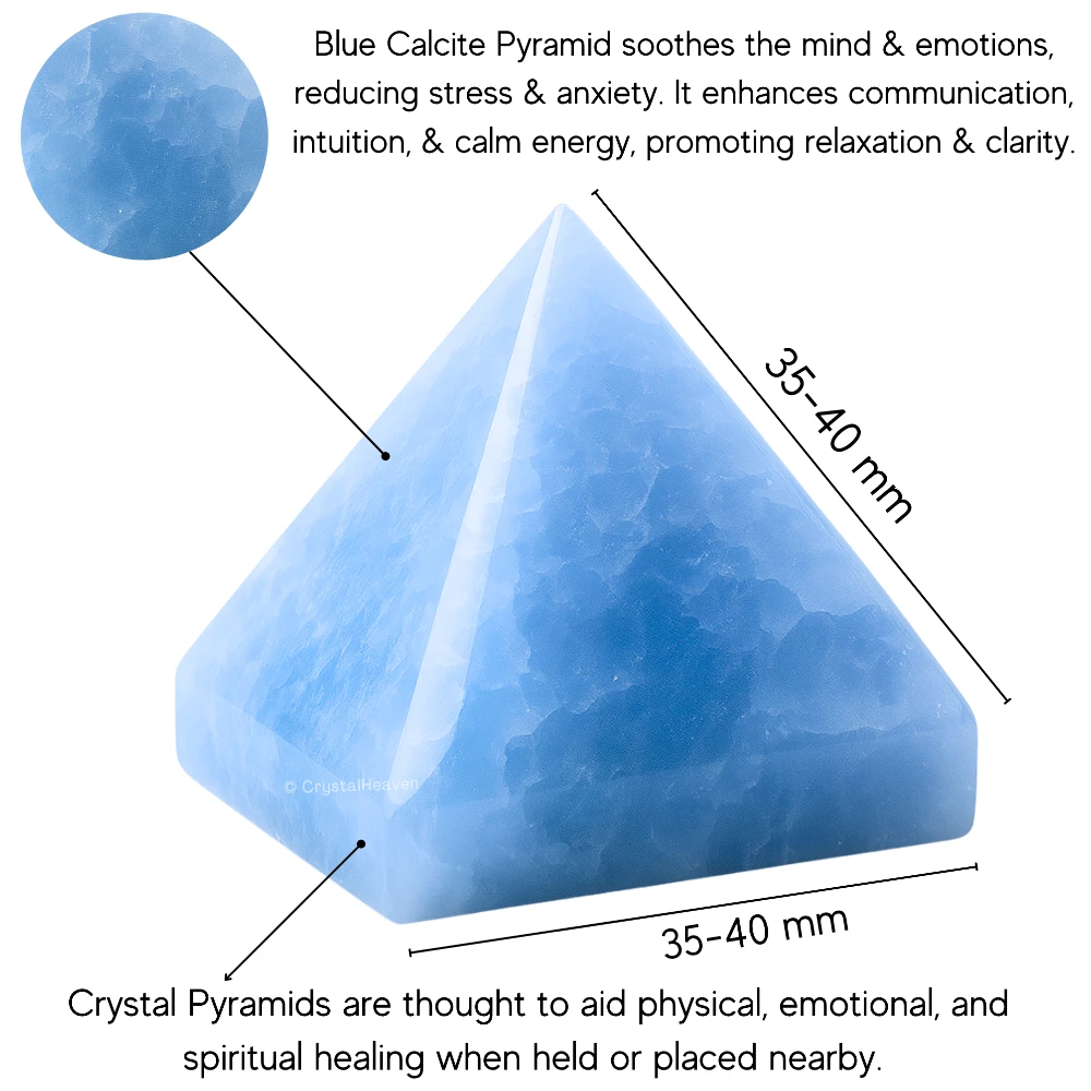 Blue Calcite Pyramid (1.5 Inch)