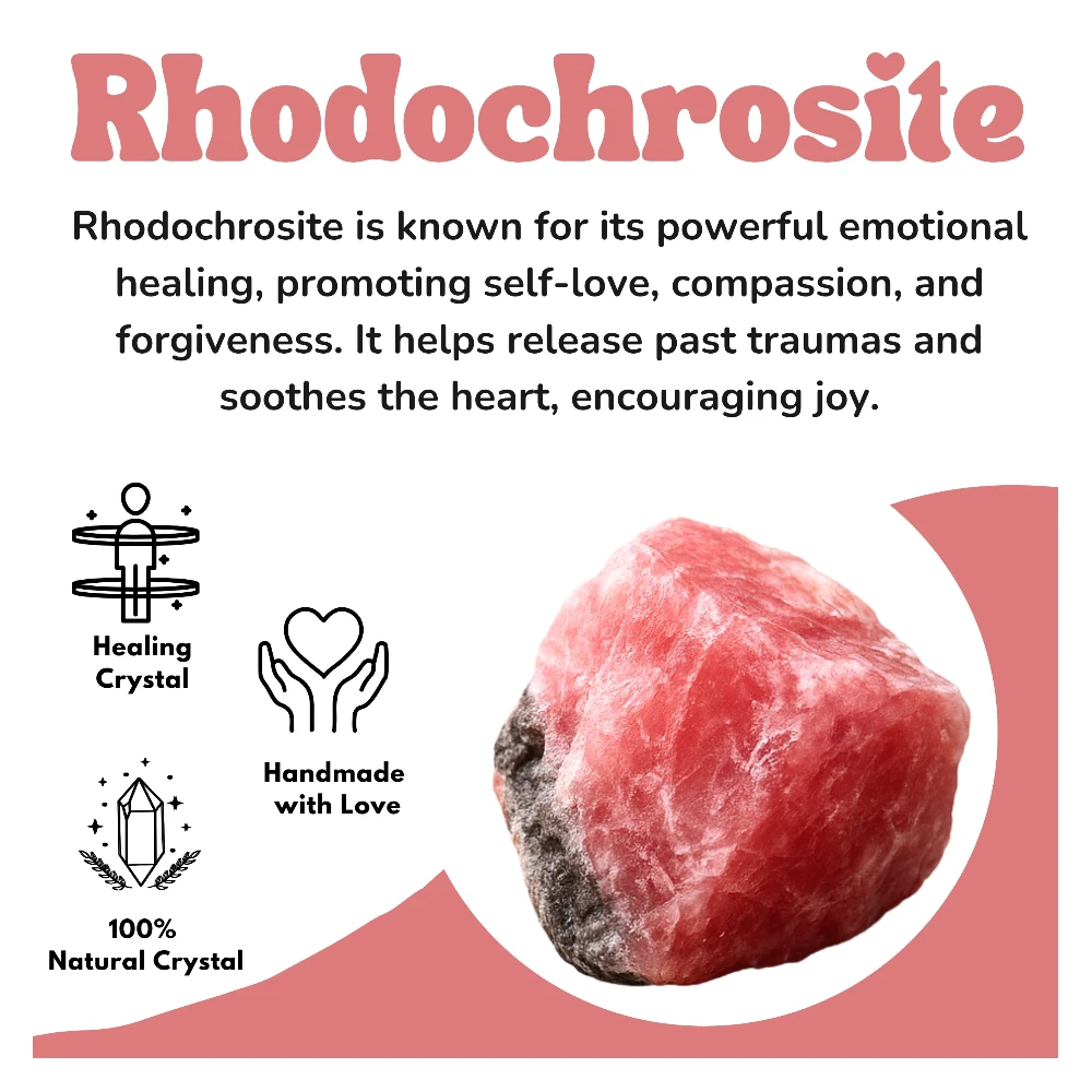Raw Rhodochrosite Crystals (2 Pieces)