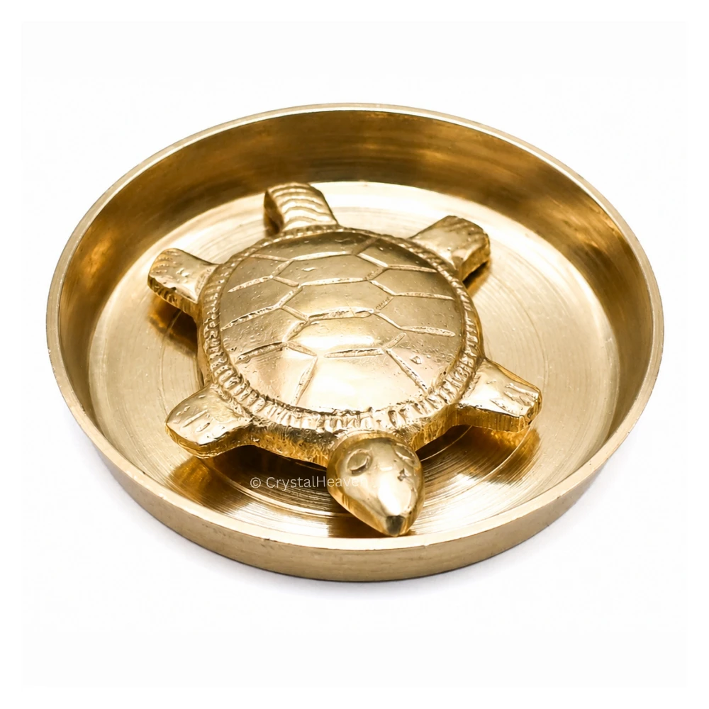 Premium Tortoise with Plate Bass Idol Figurine (80 Gram, 2.5 Inch)