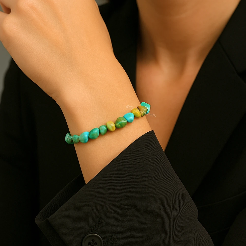 Chrysocolla Tumbled Bracelet (Elastic)