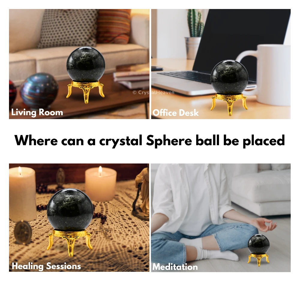 Nuummite Sphere (1.5 Inch)