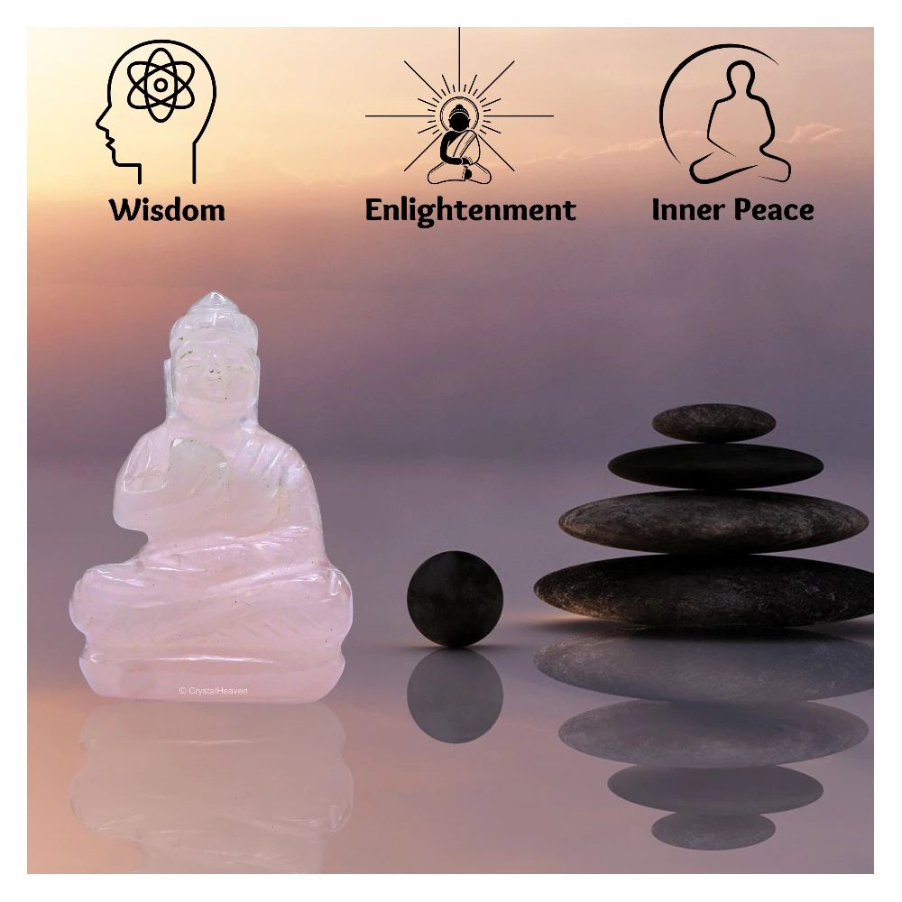 Rose Quartz Buddha Statue