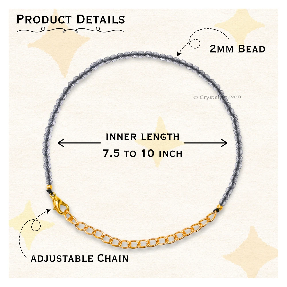 Labradorite Bracelets - 2mm Faceted Beads (Gold)
