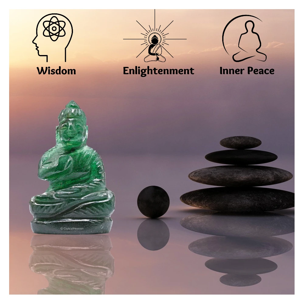 Dark Green Aventurine Buddha Statue