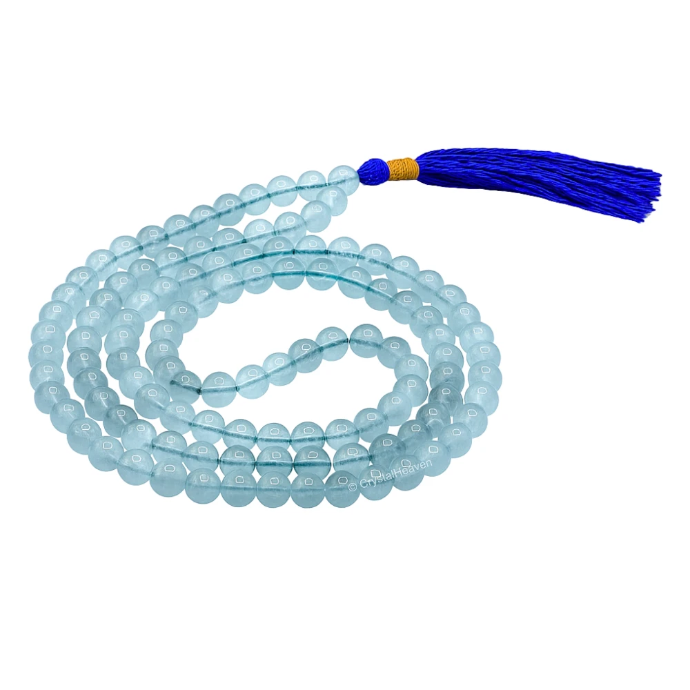 Aquamarine Japa Mala (Without Knot)