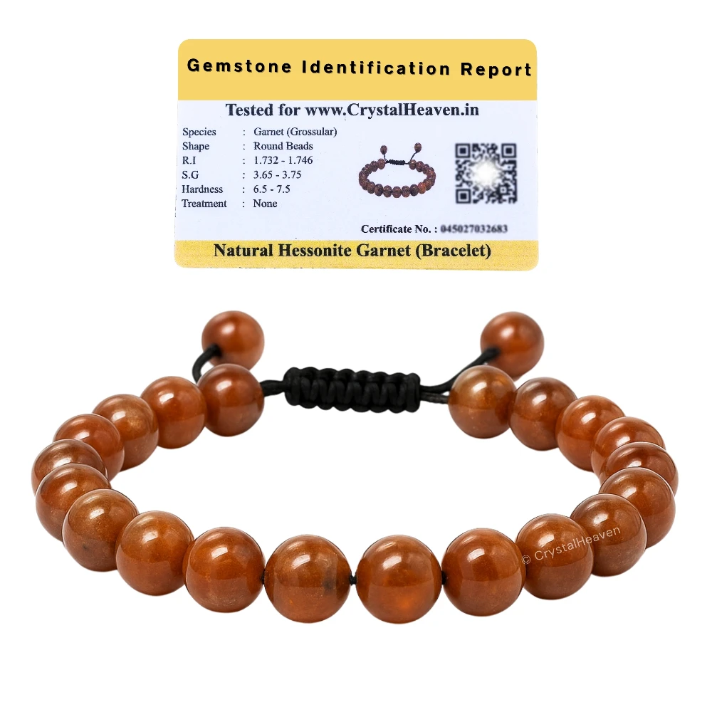 Hessonite Garnet Bracelet (Adjustable)