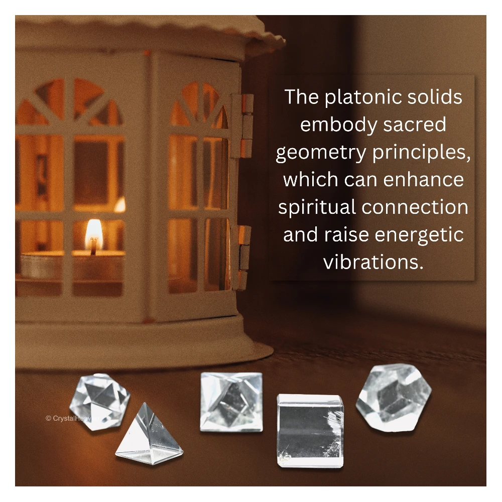 Clear Quartz Platonic Solid - 5 Pcs