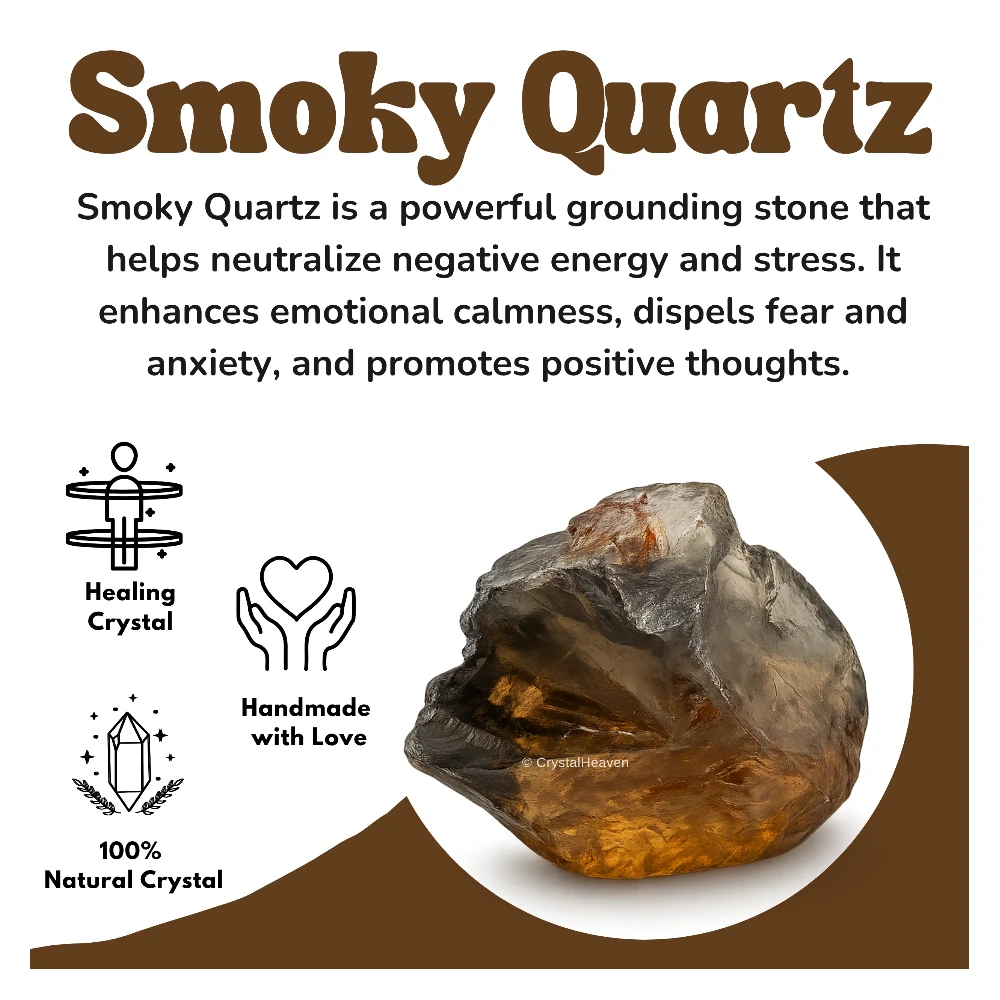 Raw Smoky Quartz Crystals (5 Pieces)
