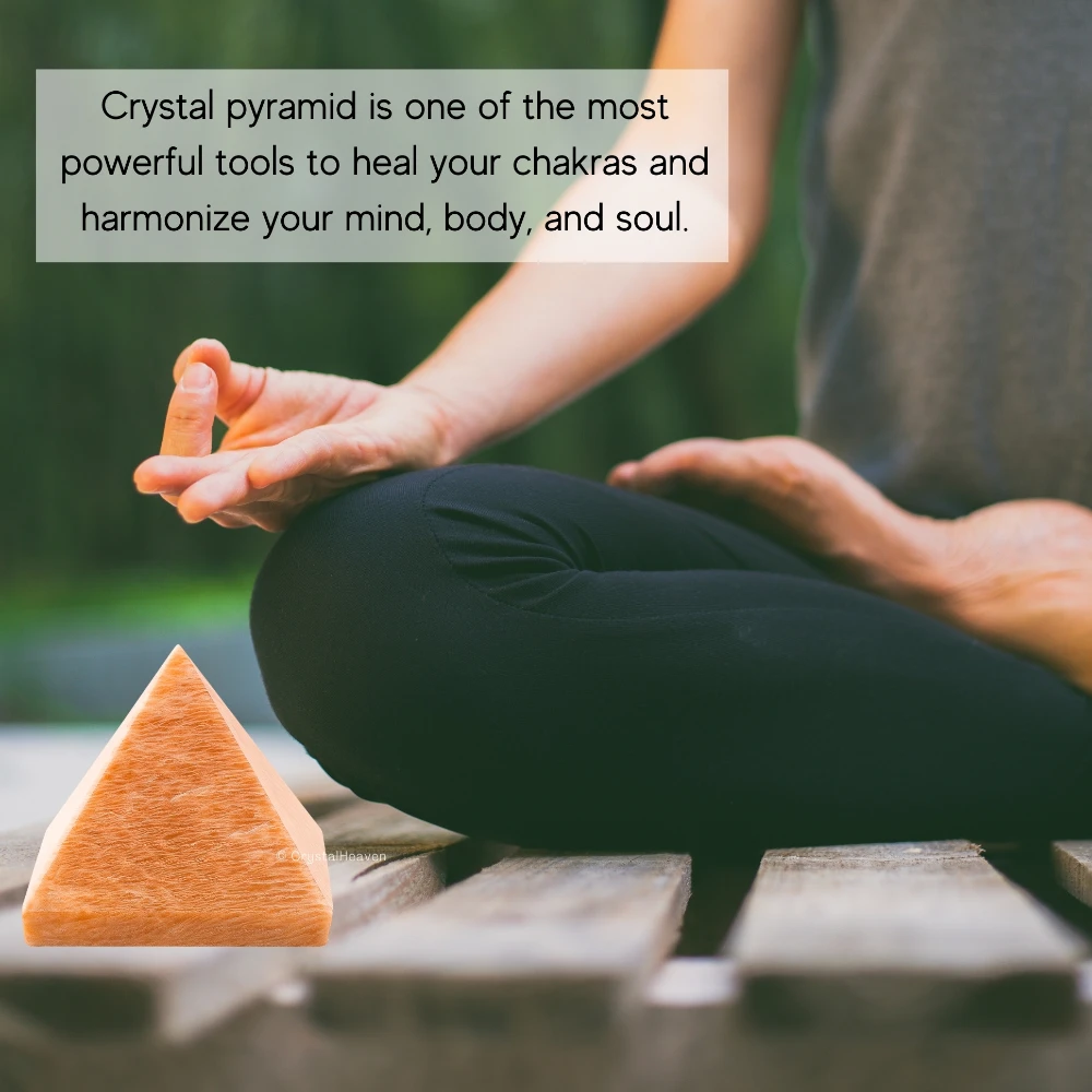 Peach Moonstone Pyramid (1 Inch)