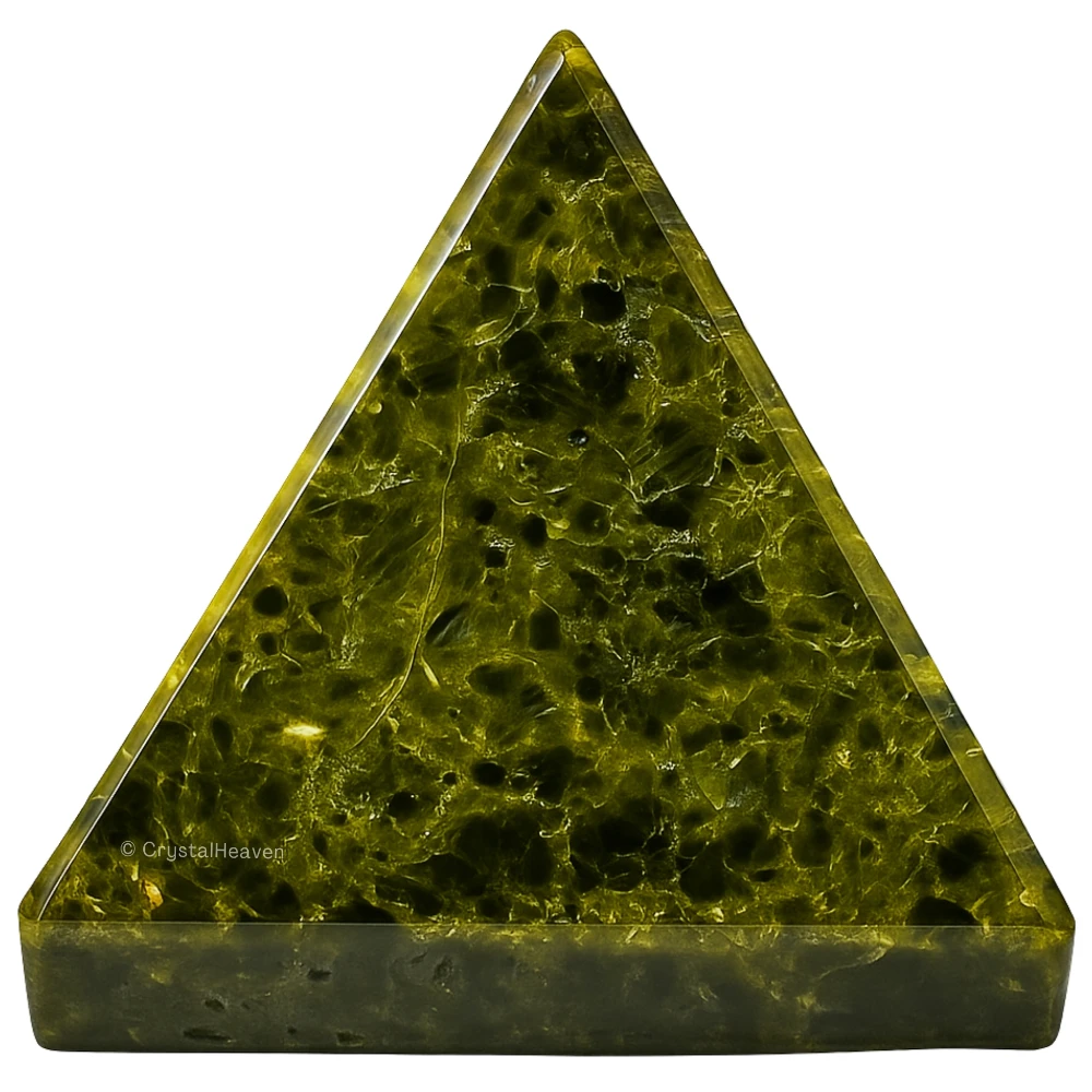 Green Tourmaline in Matrix Pyramid