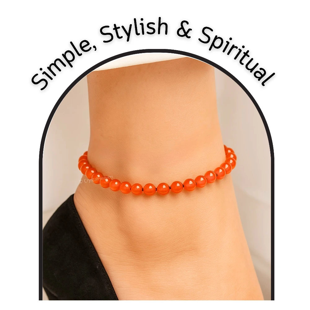 Carnelian Anklet (Without Knot)