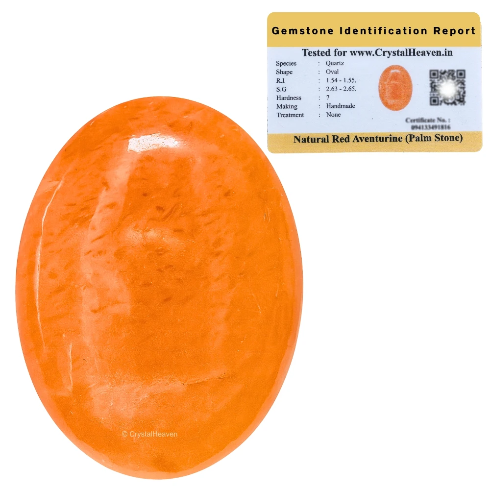 Red Aventurine Palm Stone