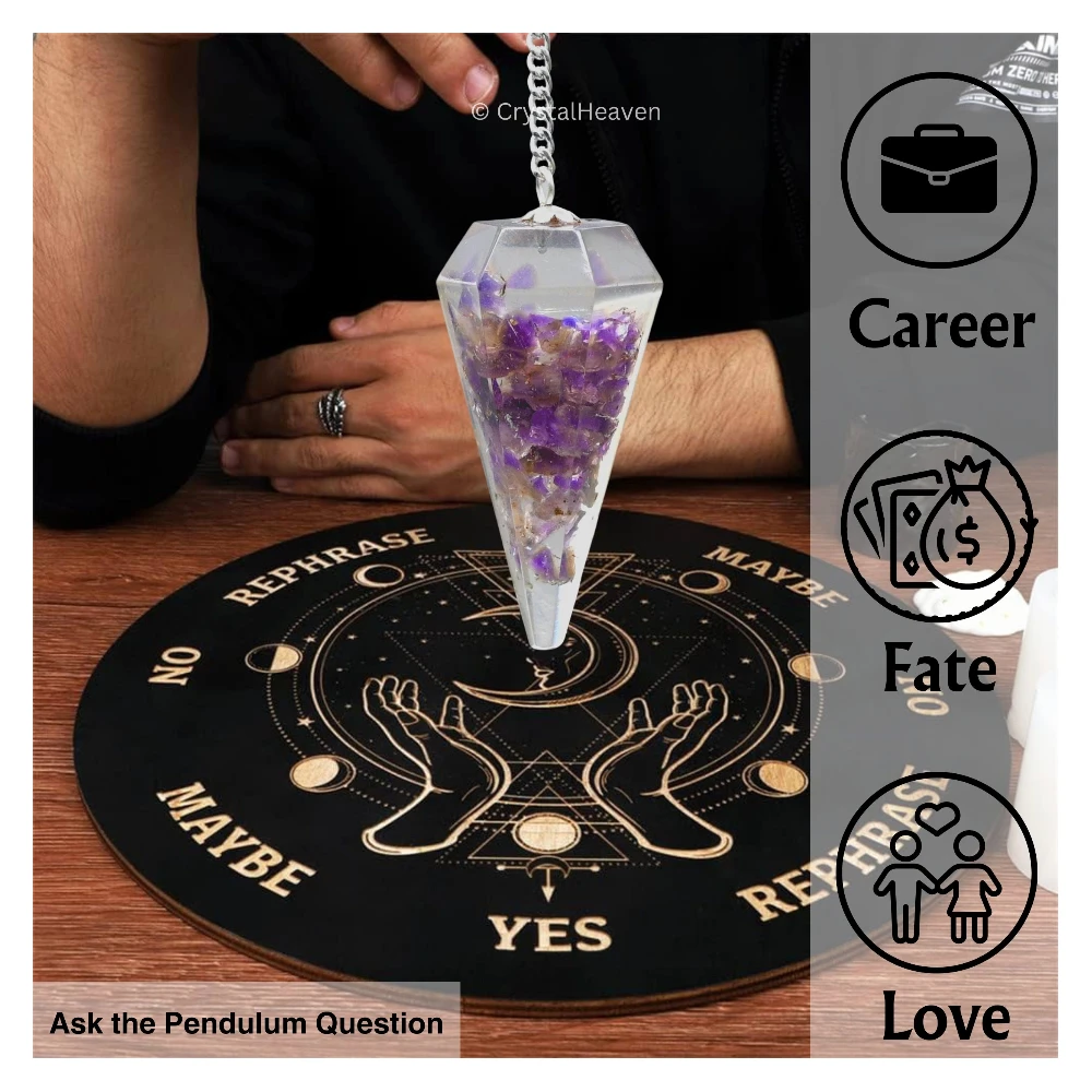 Amethyst Crystal Orgone Pendulum