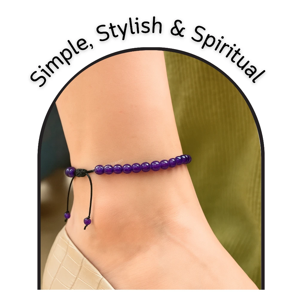 Amethyst Anklet (Without Knot)