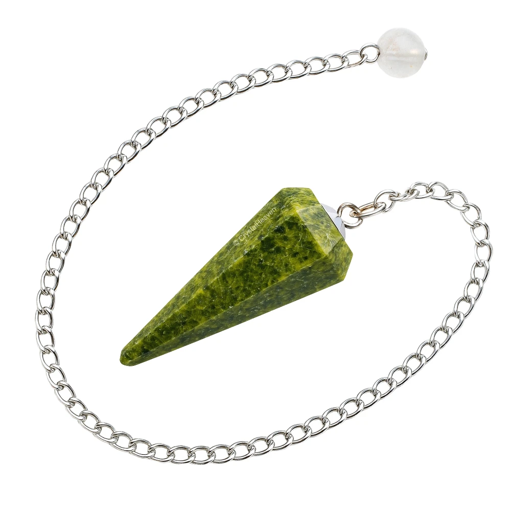 Green Tourmaline In Matrix Pendulum