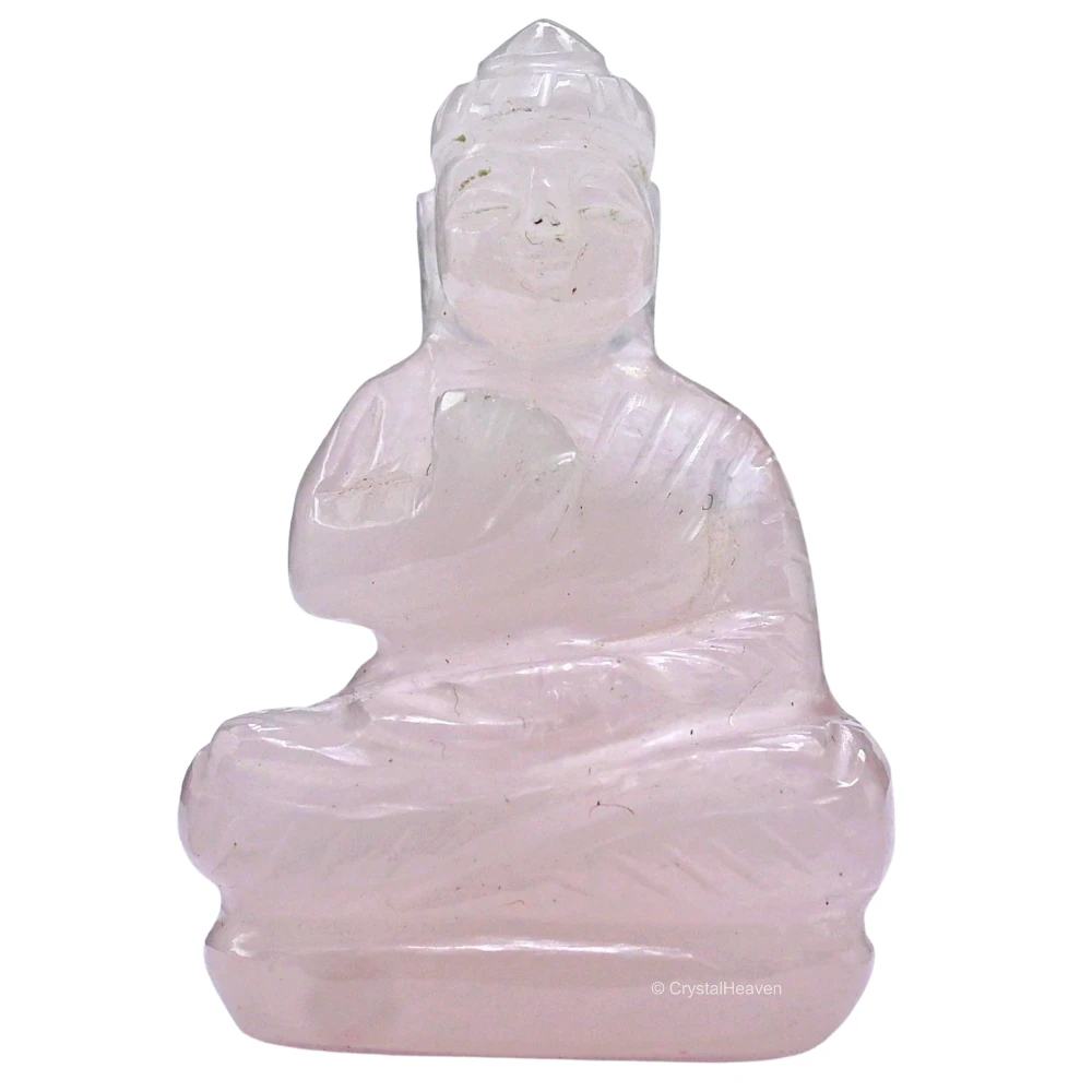 Rose Quartz Buddha Statue