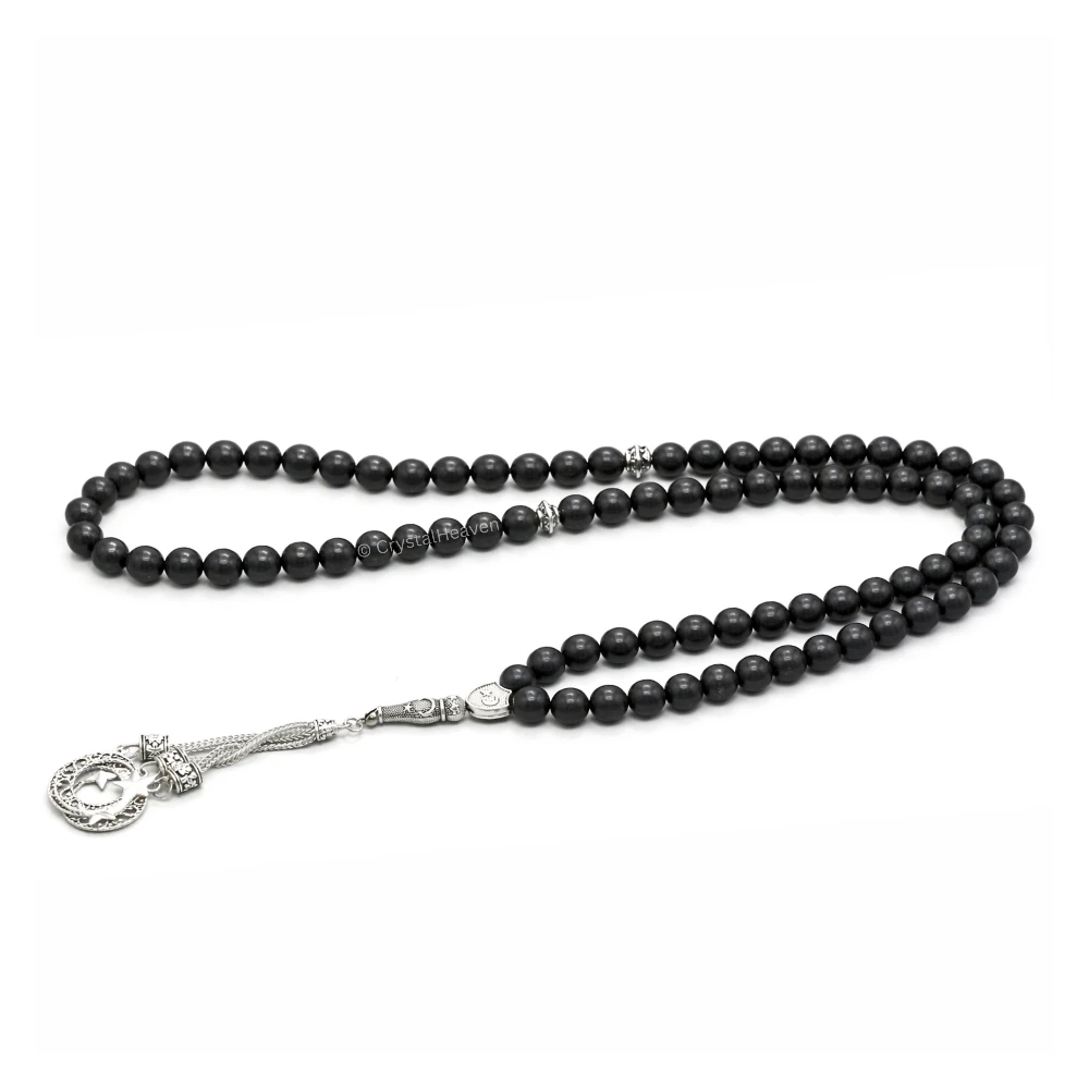 Shungite Crystal Tasbih (Silver)