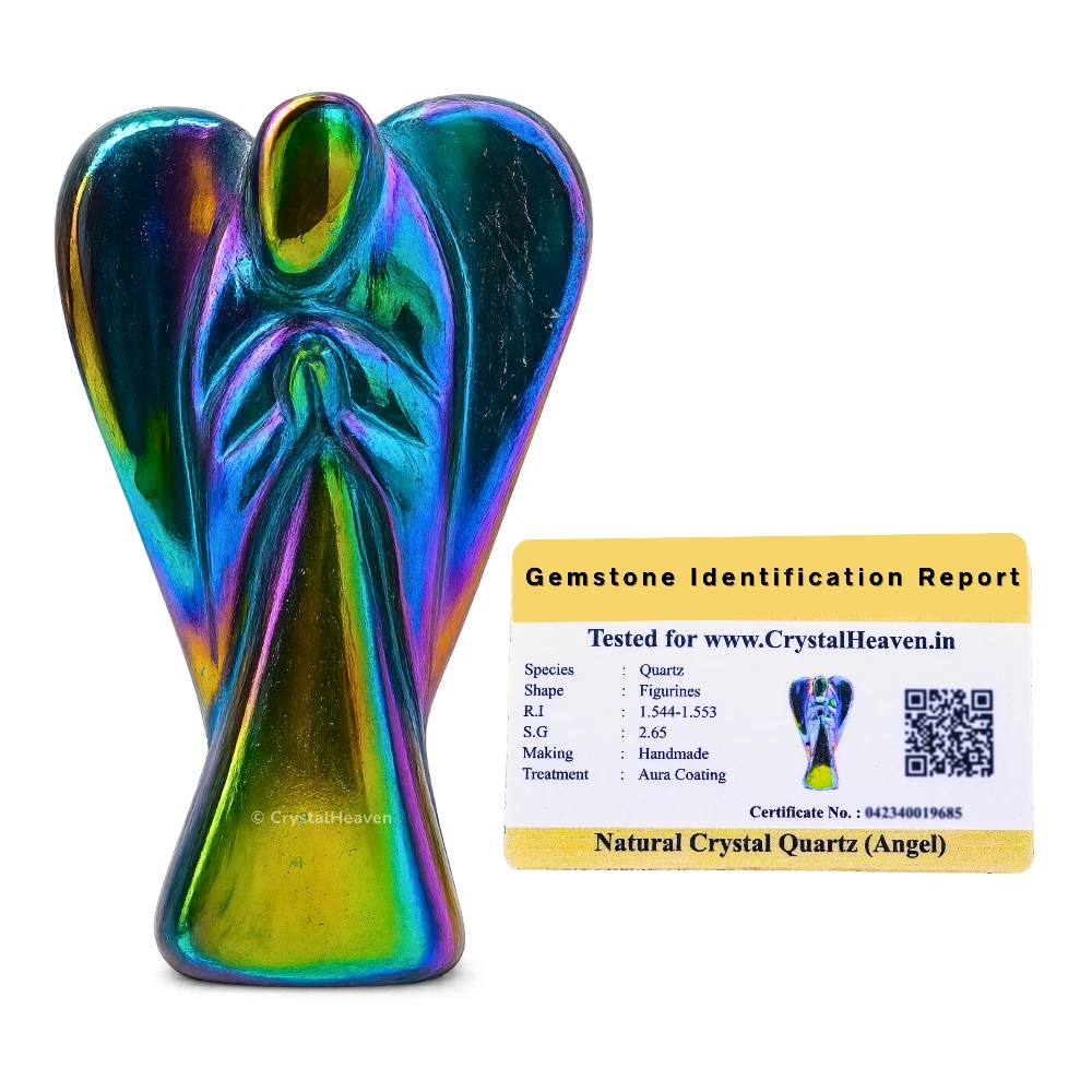 Titanium Aura Quartz Angel (2 Inch)