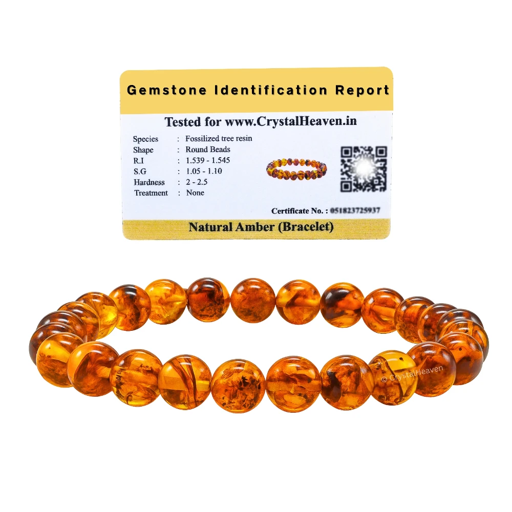 Natural Amber Bracelet (Elastic)