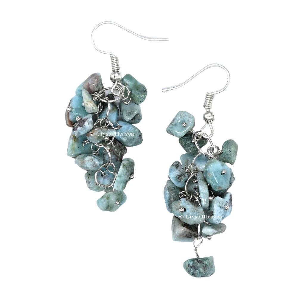 Larimar Crystal Earring (Silver)