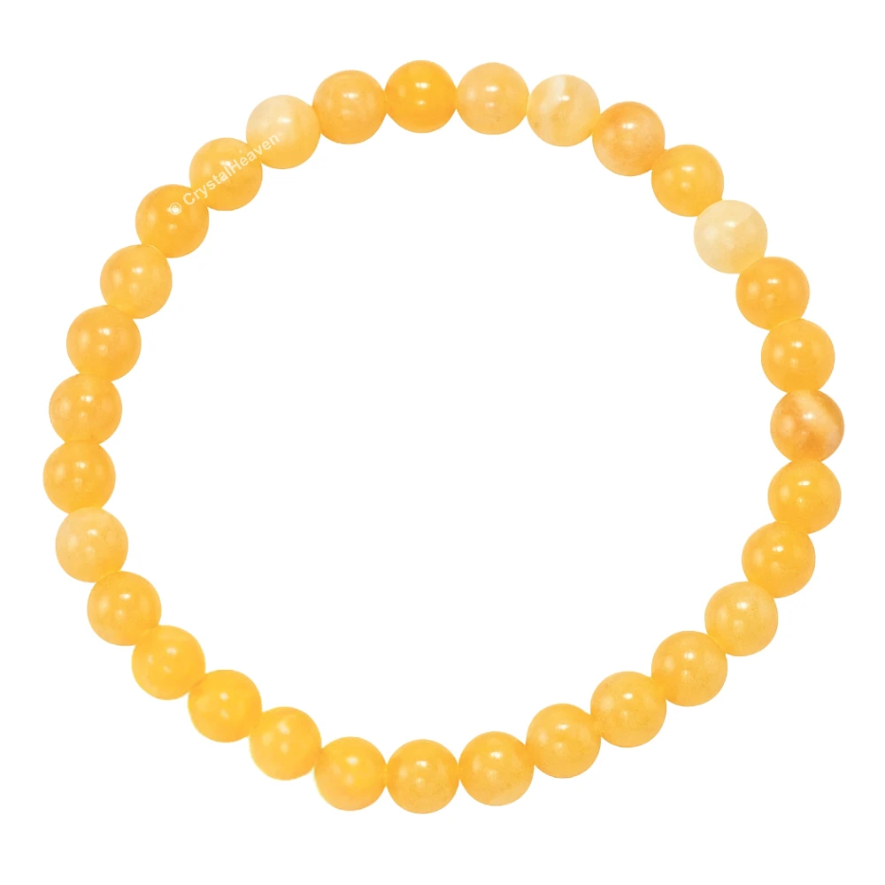 Yellow Calcite Healing Crystal Bracelets - 6mm Beads