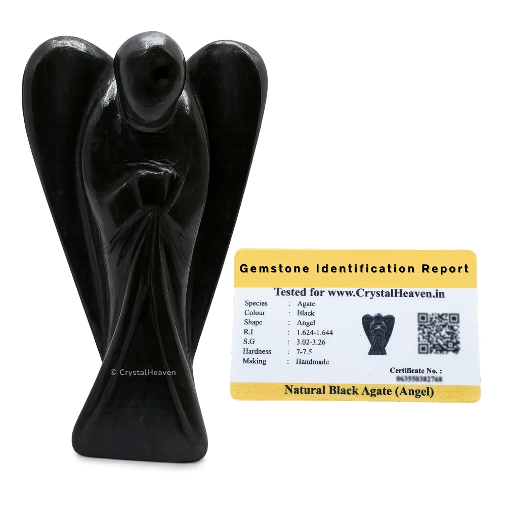 Black Agate Angel (1.5 Inch)