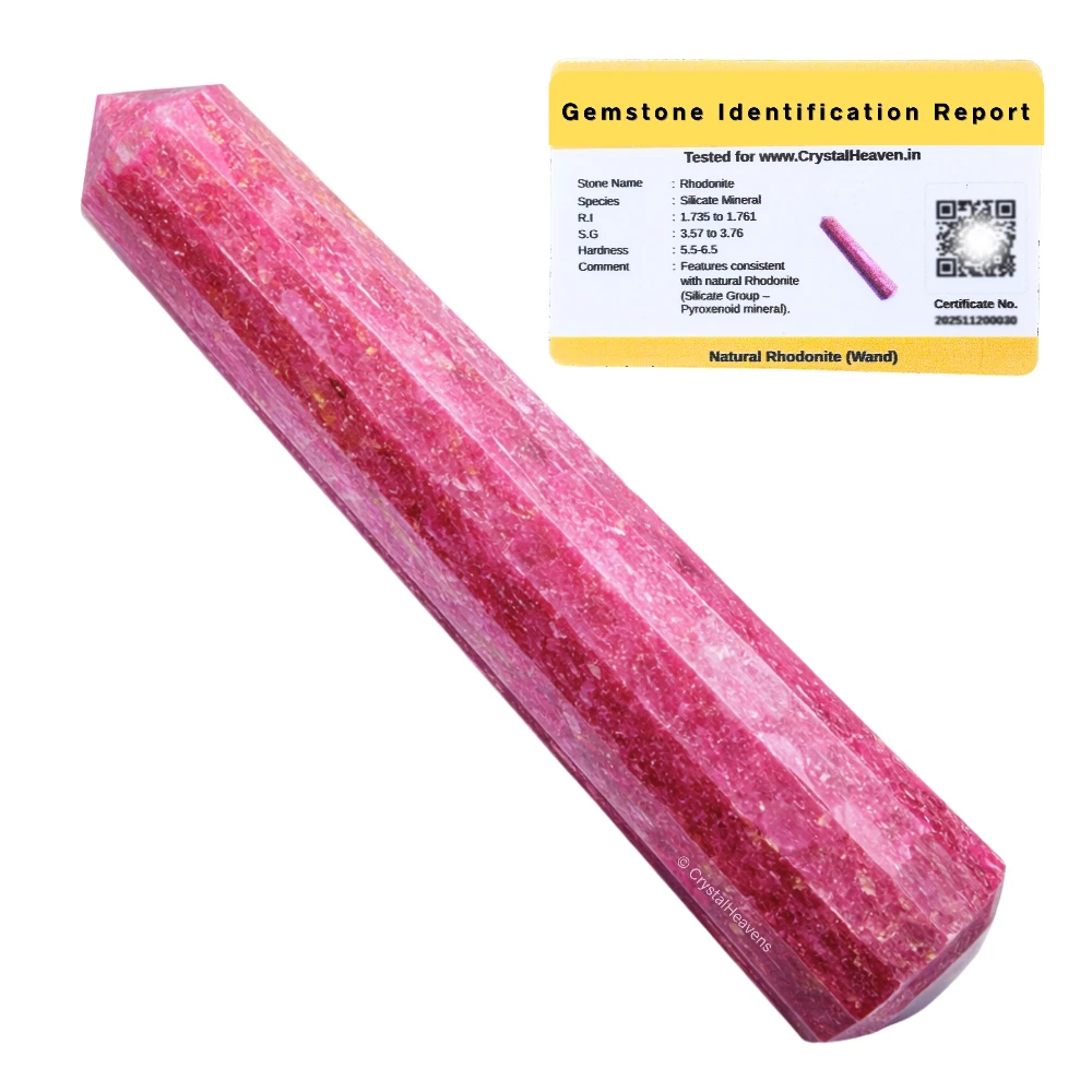 Rhodonite Wand (Faceted)
